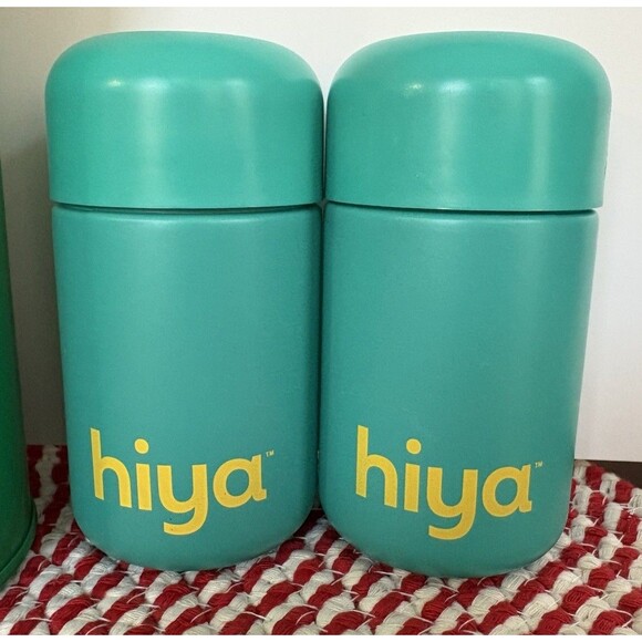 Lot Of 6 Hiya Glass Capsule Pill Bottle Containers Plus Greens Tin ALL EMPTY - Picture 5 of 7